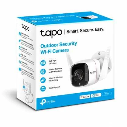 TP-LINK | Lauko apsaugos Wi-Fi kamera | TC65 | Kulka | 3 MP | 3,89 mm/F2,2 | H.264 | Micro SD, maks. 128 GB