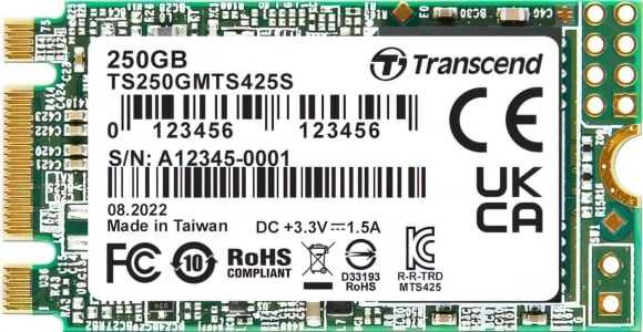 TRANSCEND 250GB M.2 2242 SSD SATA3 B+M Key TLC