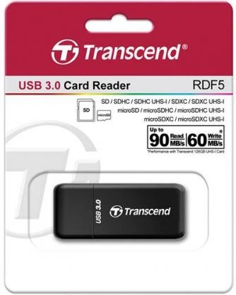TRANSCEND superSpeed USB 3.0 kortelių skaitytuvas RDF5