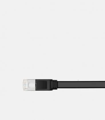 Ugreen flat kabelis internet network kabelis Ethernet patch cord RJ45 Cat 6 UTP 1000 Mbps 2 m juodos spalvos (50185)
