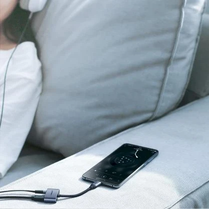 UGREEN Adapteris USB-C kištukas - USB-C ir 3.5mm lizdai pilkas