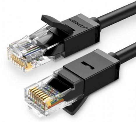 UGREEN NW122 Ethernet kabelis RJ45, Cat.6A, UTP, 1m (juodas)