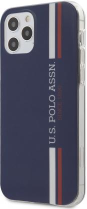 Dėklas Us Polo "Tricolor Vertic Stripes Cover iPhone 12 / 12 Pro" Mėlyna