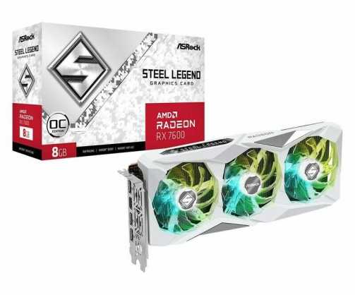 Vaizdo plokštė ASRock Radeon RX 7600 Steel Legend OC 8GB GDDR6