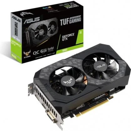 Vaizdo plokštė Asus TUF-GTX1660TI-O6G-EVO-GAMING NVIDIA, 6 GB, GeForce GTX 1660 Ti, GDDR6, PCI Express 3.0, DVI-D talpa 1, HDMI talpa 2, Atminties laikrodžio greitis 12000 MHz