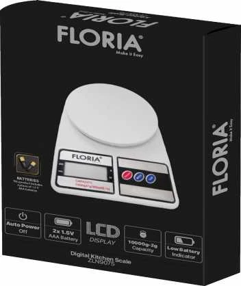 Virtuvinės svarstyklės Floria ZLN9075 Virtuvinės svarstyklės 10kg