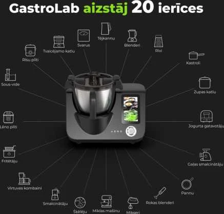 AENO CR1S Smart Cooking Robot, 3.5L Bowl, 8 Programs, 5" Screen, Juodas