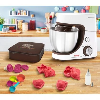TEFAL | Masterchef Gourmet virtuvinis kombainas | QB51K138 | 1100 W | Greičių skaičius 8 | Bowl capacity 4.6 L | Baltas