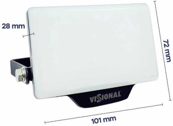 Visional LED Lukturs 10W Neitrāla Balta 1100lm 4000K IP65 SMD2835 12xLED PF>0.9 EEI:E