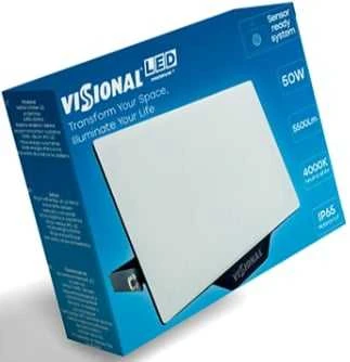 Visional LED Prožektors 50W Neitrālā Balta 5500lm 4000K IP65 SMD2835 12xLED PF>0.9 EEI:E