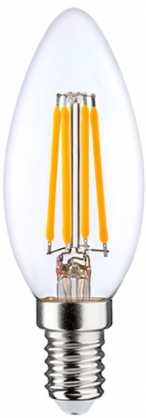 Visional C35 LED kaitrinė lemputė E14 6W 3000K 840lm skaidraus stiklo 220–240V RA>80
