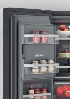 Whirlpool Šaldytuvas | WQ9I FO2BX EF | Energy efficiency class E | Free standing | Side by side | Height 187.6 cm | No Frost system | Šaldytuvas net capacity 355 L | Šaldiklis net capacity 237 L | Ekranas | 41 dB | Juodas