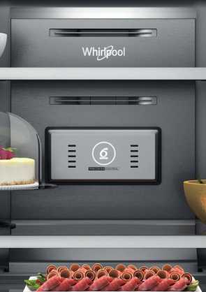 Whirlpool Šaldytuvas | WQ9I FO2BX EF | Energy efficiency class E | Free standing | Side by side | Height 187.6 cm | No Frost system | Šaldytuvas net capacity 355 L | Šaldiklis net capacity 237 L | Ekranas | 41 dB | Juodas