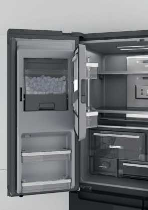 Whirlpool Šaldytuvas | WQ9I FO2BX EF | Energy efficiency class E | Free standing | Side by side | Height 187.6 cm | No Frost system | Šaldytuvas net capacity 355 L | Šaldiklis net capacity 237 L | Ekranas | 41 dB | Juodas