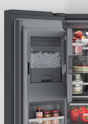 Whirlpool Šaldytuvas | WQ9I FO2BX EF | Energy efficiency class E | Free standing | Side by side | Height 187.6 cm | No Frost system | Šaldytuvas net capacity 355 L | Šaldiklis net capacity 237 L | Ekranas | 41 dB | Juodas