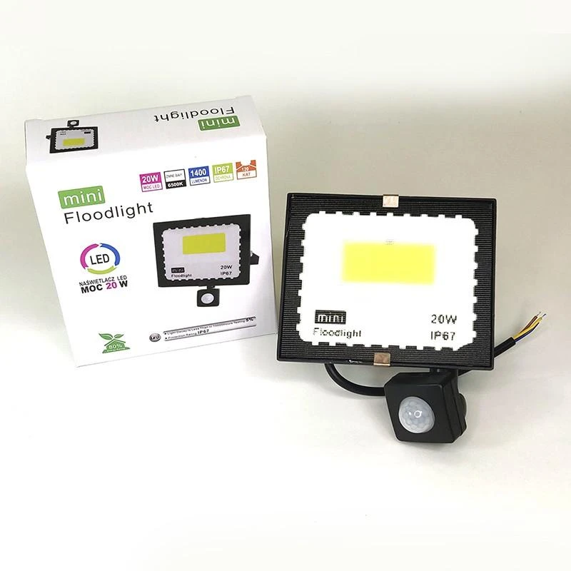20w LED prožektorius su judesio davikliu 6500k mINI IP67