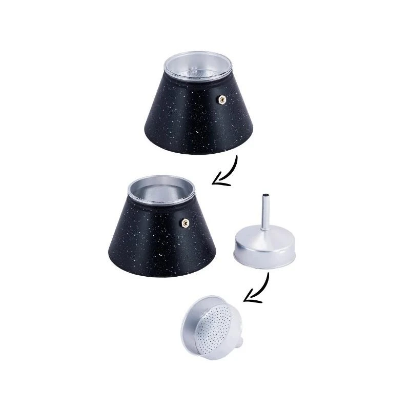 Virdulys Kavos virimo aparatas 450 ml su plačiu indukciniu dugnu KAMILLE 2513MR