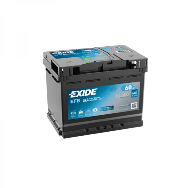 EXIDE EL600 EFB 60Ah 640A (EN) 12V akumuliatorius