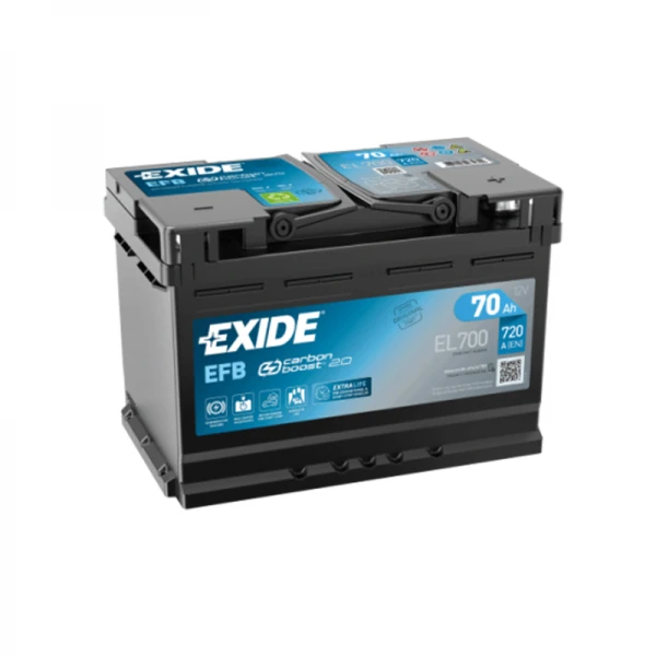 EXIDE EL700 EFB 70Ah 720A (EN) 12V akumuliatorius