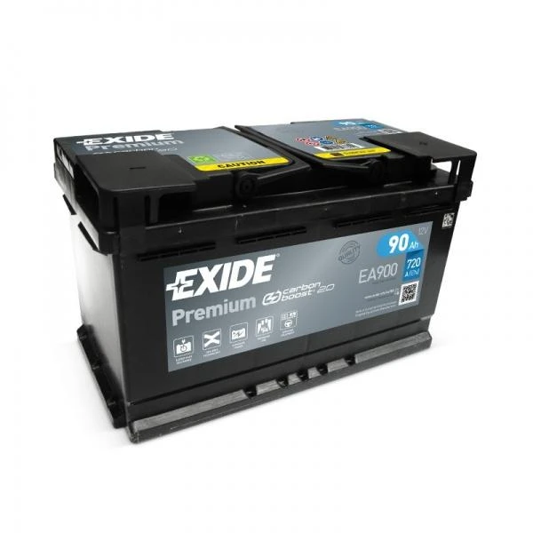 Exide Premium akumuliatorius su technine etikete