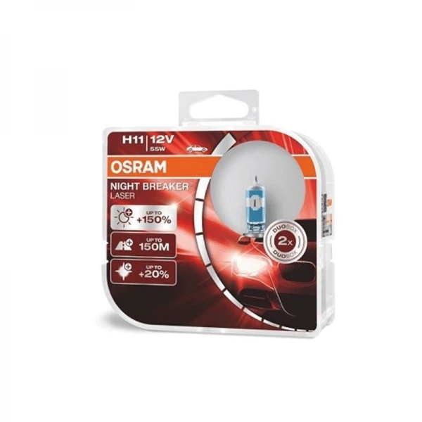 Lemputė H11 12V55W Osram 64211 +150% Night Breaker lazerinis