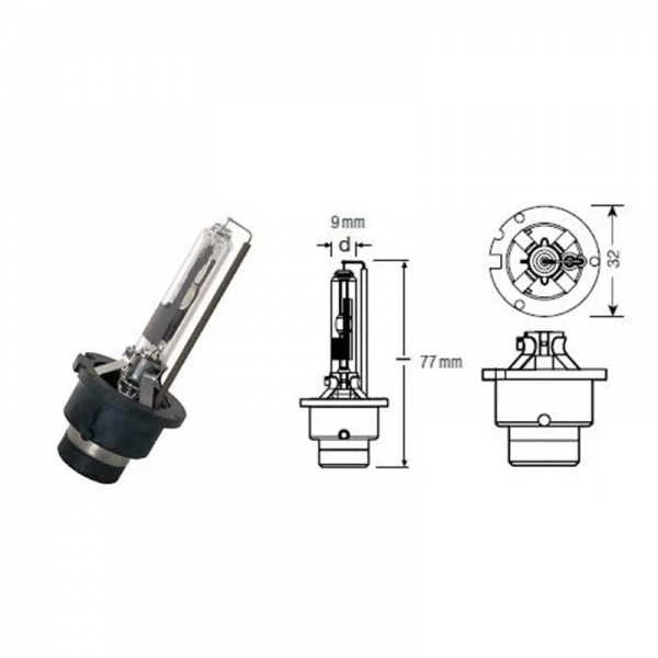 Osram Dujinio išlydžio žibintų lempos XENARC Original 35W P32d-3 D2R