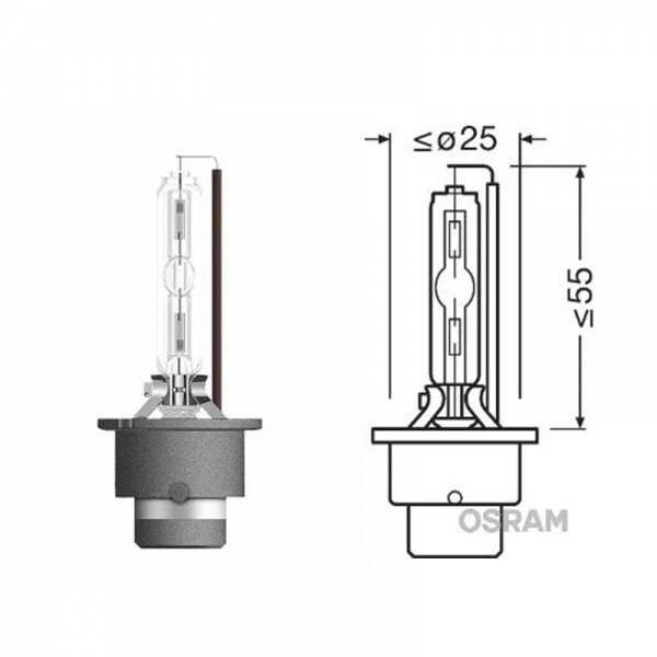 OSRAM Automobilinė lemputė XENON 35W P32D-2 D2S 1vnt