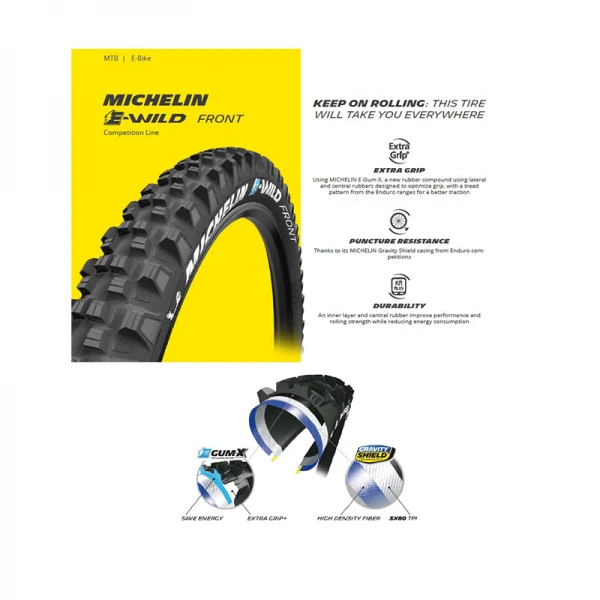 Michelin Padangos 29X2.60 E-WILD FRONT GUM-X TS TLR