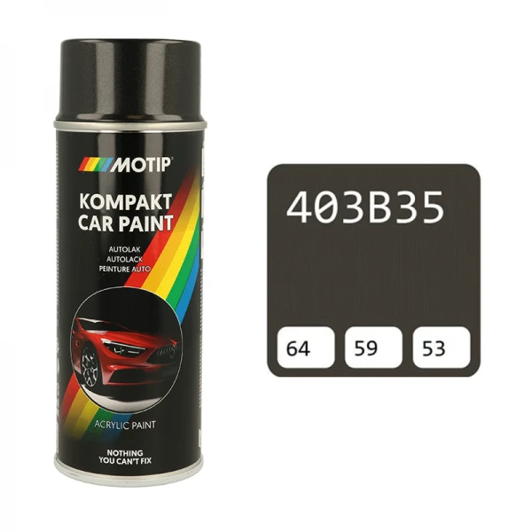 Motip automobilių dažai 400ml su spalvos kodu
