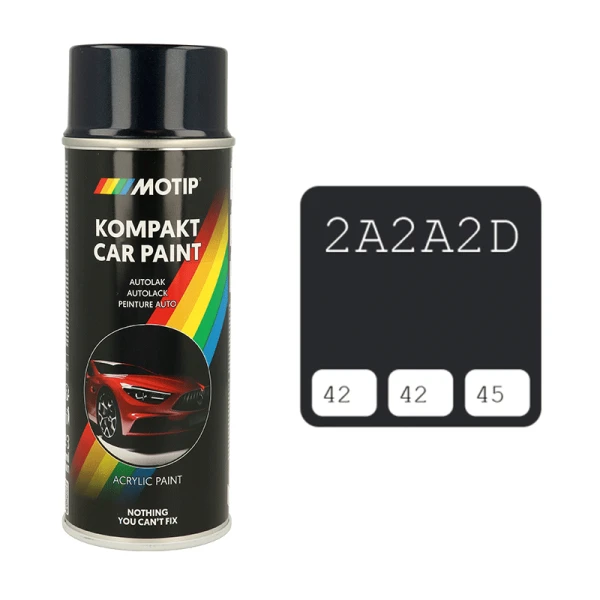Motip automobiliniai dažai 400ml su spalvos kodu 2A2A2D