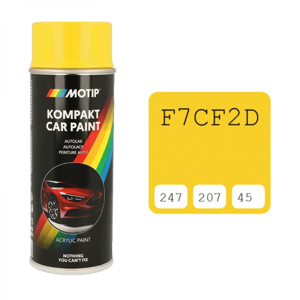 Motip purškiami dažai geltona spalva F7CF2D