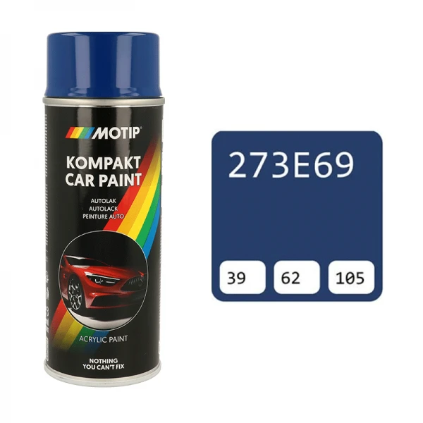 Motip mėlyni automobilių dažai 400ml 273E69 kodas