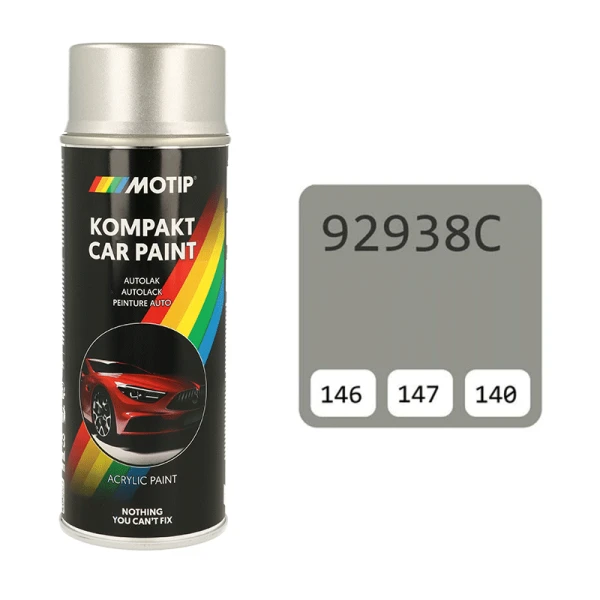 Motip autodažai 400ml su pilkos spalvos spalvų kodu