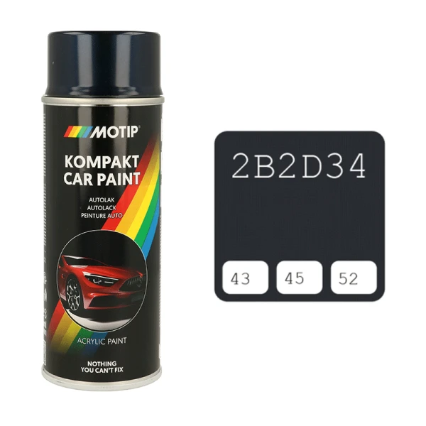 Motip purškiami automobilių dažai 400ml su spalvos kodu
