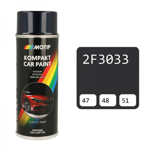 Motip 400ml dažai 2F3033 spalvos kodas
