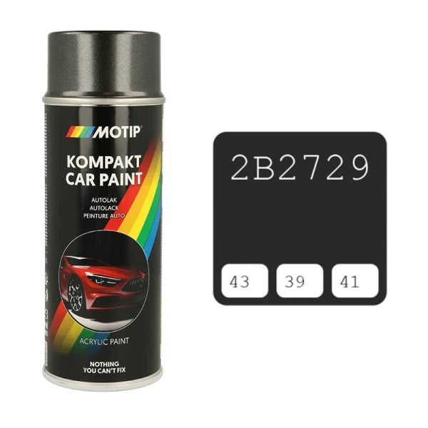 Motip purškiami automobiliniai dažai su spalvos kodu 2B2729