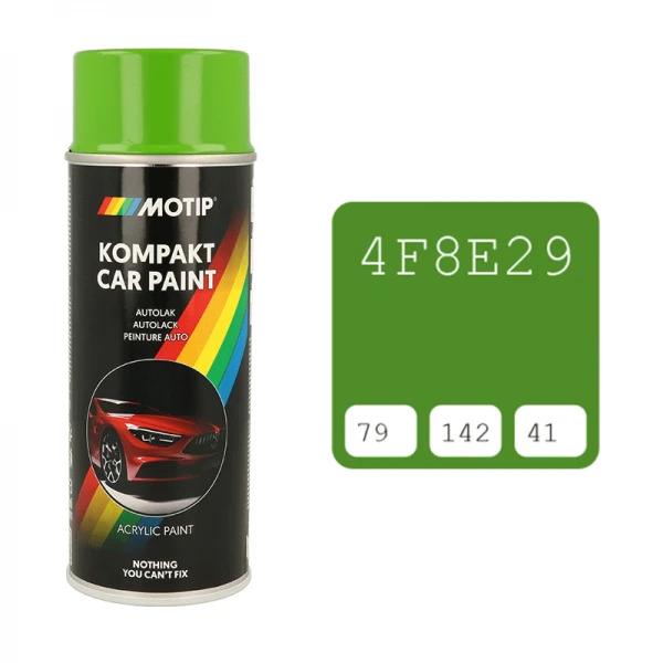 Motip žali automobiliniai dažai su 4F8E29 kodu