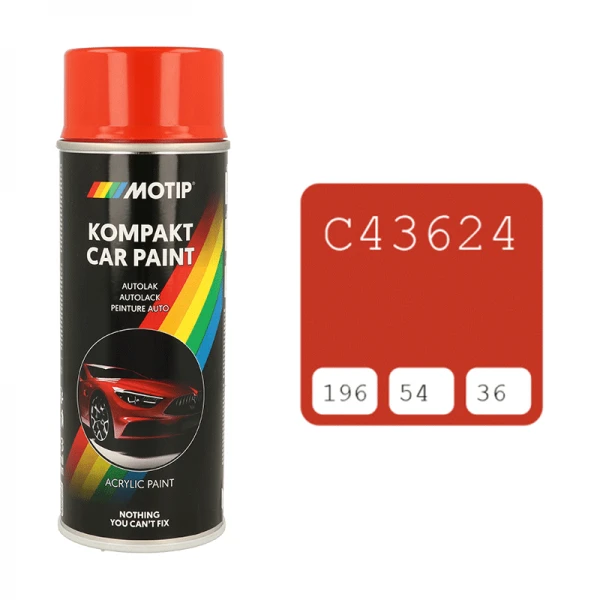 Motip automobiliniai dažai raudoni C43624