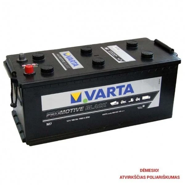 Varta Promotive Black 180Ah atvirkštinis poliariškumas