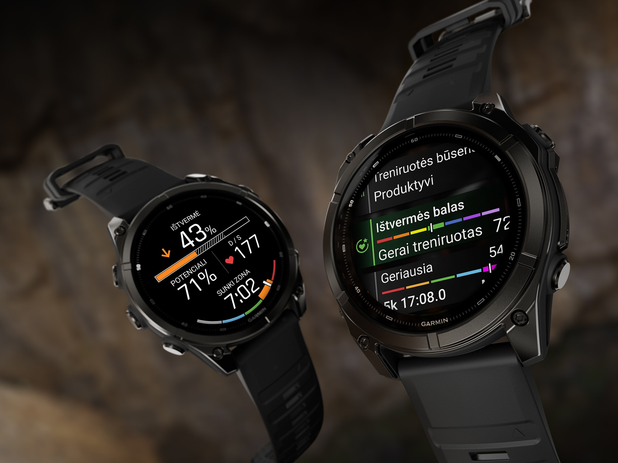 Išmanusis laikrodis Garmin fēnix® 9 – 47mm, Titanas su akmenėlių pilkos spalvos silikoniniu dirželiu | 010-04762-01 aprašymas - Prekės nuotrauka