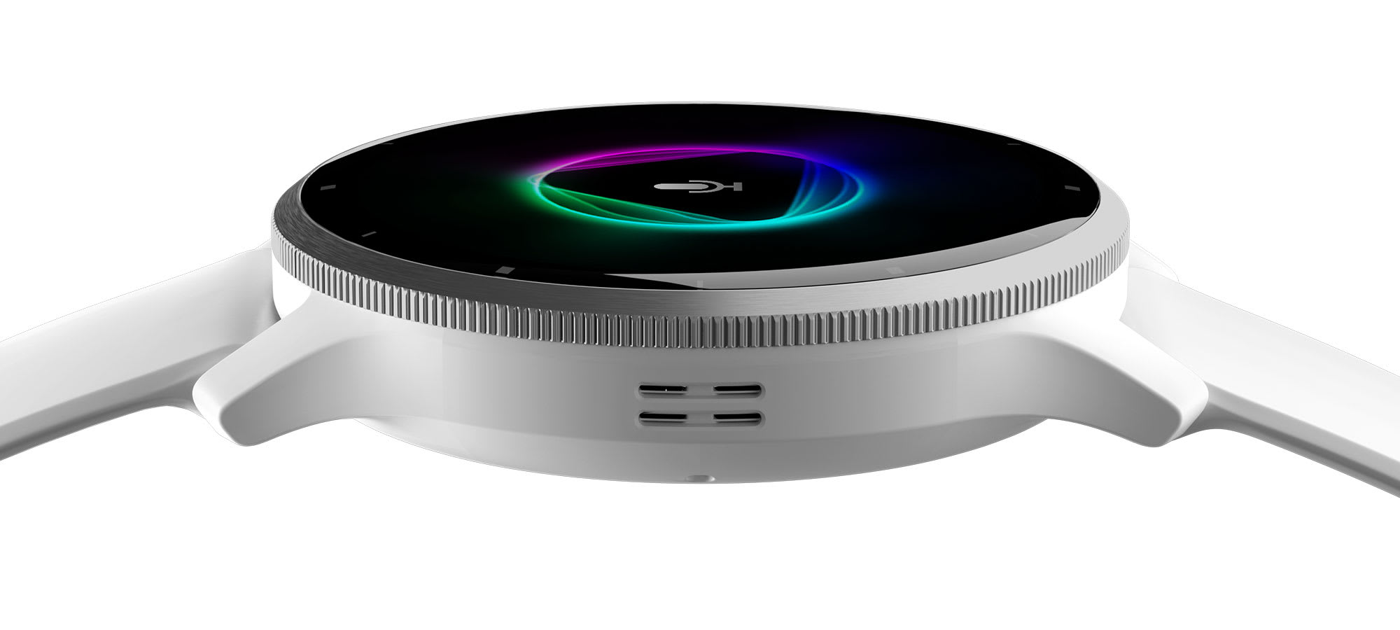 Išmanusis laikrodis Garmin Venu® 3, 45 mm, Sidabro spalvos nerūdijančiojo plieno apvadas su baltojo akmens korpusu ir silikoniniu dirželiu aprašymas - Prekės nuotrauka