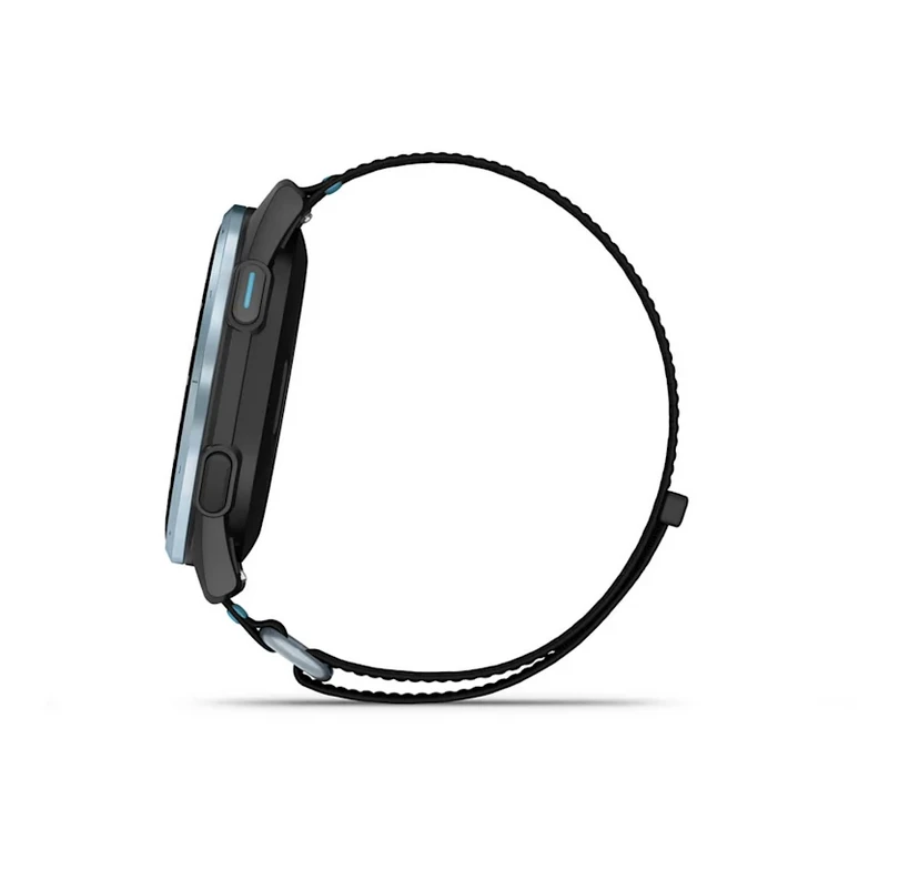 Išmanusis laikrodis Garmin Approach® J1, debesų mėlynos spalvos aliumininis korpusas su juodos / žydros spalvos „ComfortFit“ medžiaginiu dirželiu | 010-03898-00