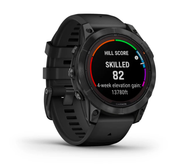 Išmanusis laikrodis Garmin Fenix 7 Pro Solar, Pilkos skalūno spalvos, su juodu dirželiu