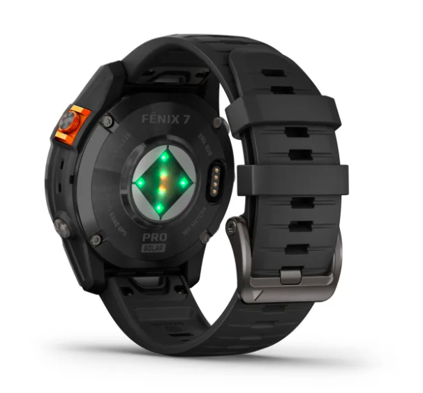 Išmanusis laikrodis Garmin Fenix 7 Pro Solar, Pilkos skalūno spalvos, su juodu dirželiu