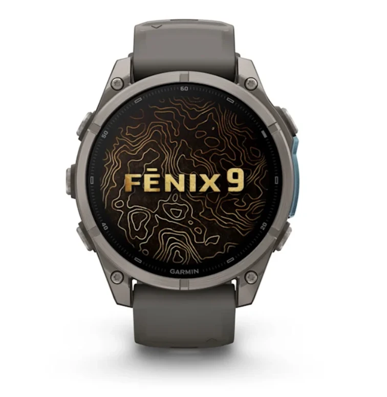 Išmanusis laikrodis Garmin fēnix® 9 – 47mm, Titanas su akmenėlių pilkos spalvos silikoniniu dirželiu | 010-04762-01