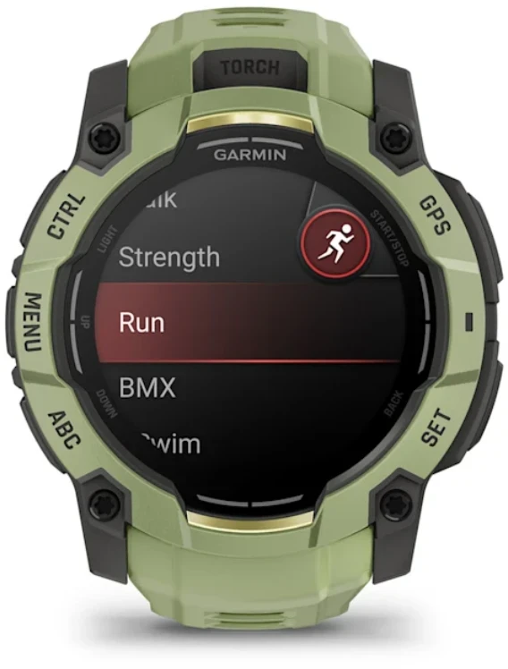 Išmanusis laikrodis Garmin Instinct 3 – 50 mm, AMOLED Paparčio žalios spalvos