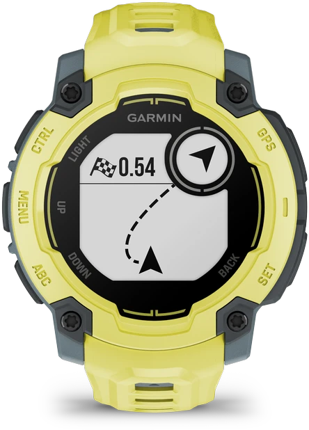 Išmanusis laikrodis Garmin Instinct E – 45 mm, Su laimo spalvos dirželiu