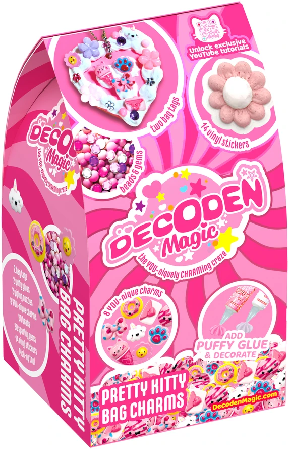 3D Magic - Mini Gražūs Kačiuko Rankinės Pakabukai (481-0130)
