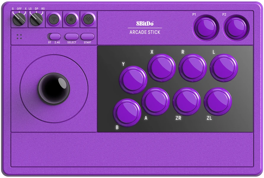 8BitDo Arcade Stick For Switch & PC (violetinis)