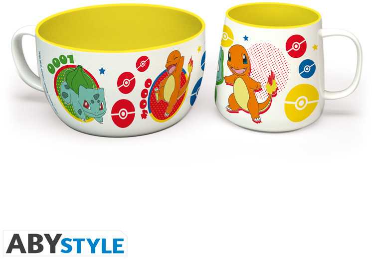 Abysse ABYstyle POKEMON Pusryčių Rinkinys: Puodukas ir Dubenėlis - Pikachu & Kanto Starters